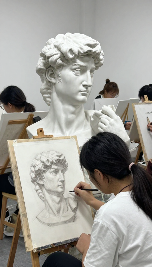 素描课堂:学子笔下的经典大卫像