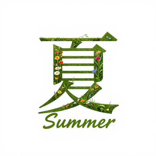 自然之花绘夏至:立体汉字艺术