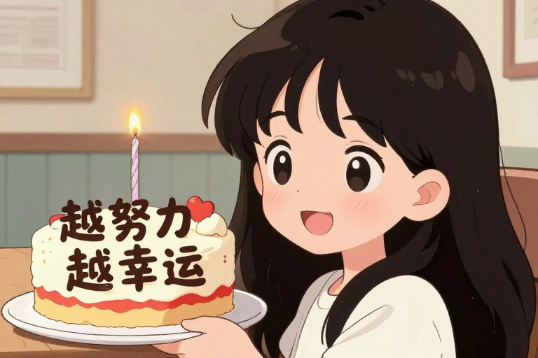 努力与幸运交织的激励画面