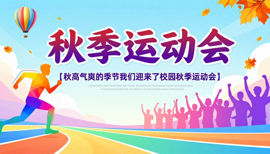 活力秋日运动会：校园运动季海报