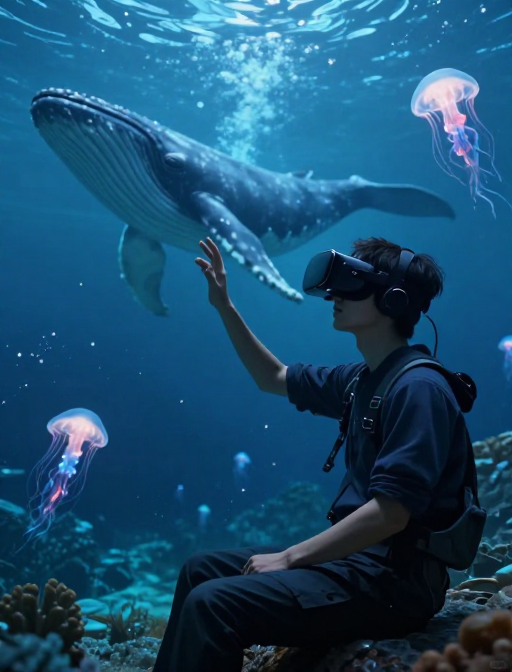 元宇宙未来:中国少年沉浸超现实海洋VR幻境