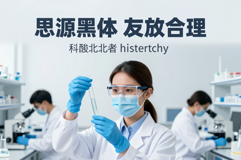 专注科研女性科学家,现代实验室科技海报