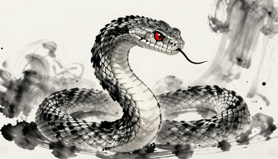 水墨巨蛇:东方奇幻视觉盛宴