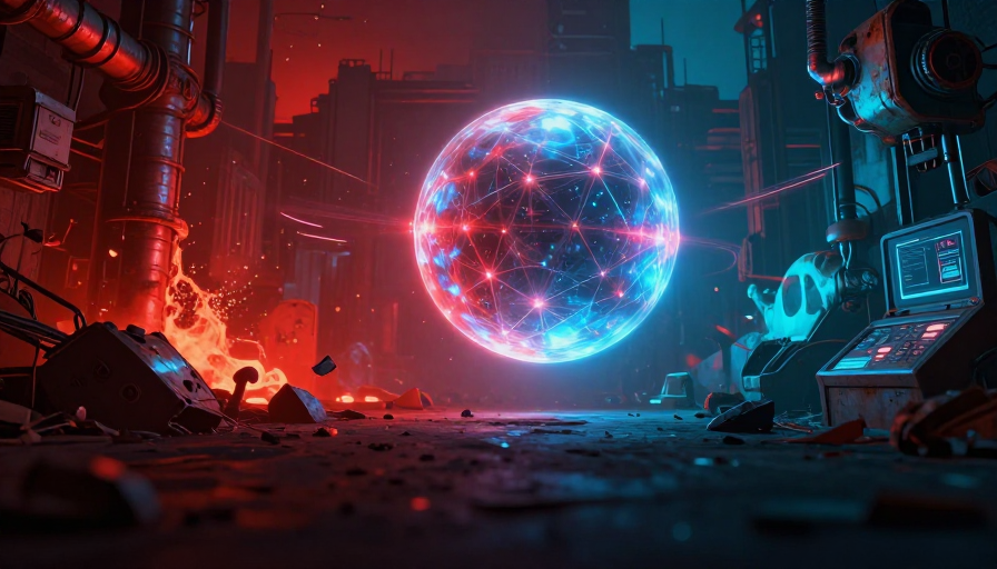 赛博朋克:冷暖交织的未来能量核心