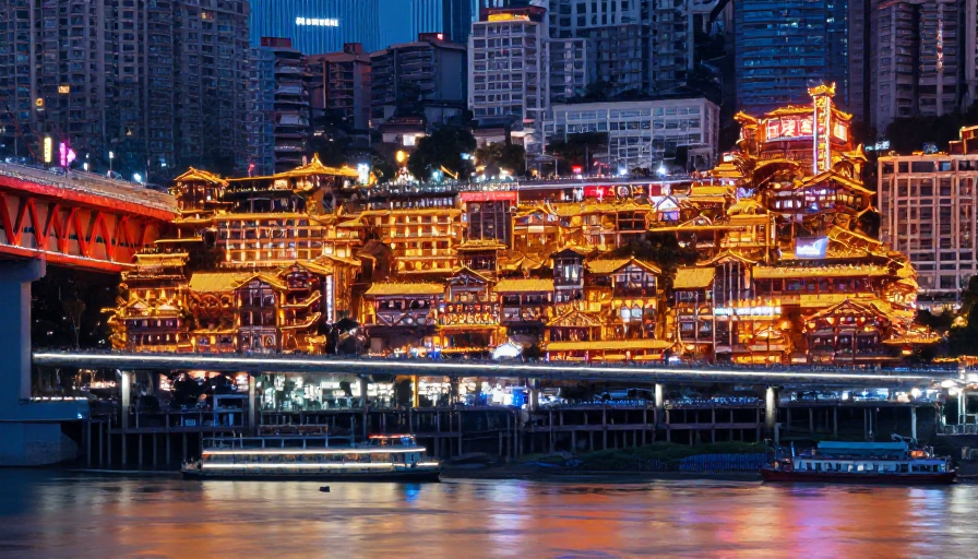 重庆洪崖洞暮色流光:夜景摄影大片