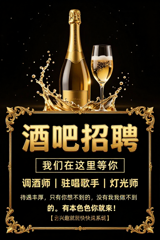 奢华金辉酒吧招聘:精英汇聚,共启非凡之夜