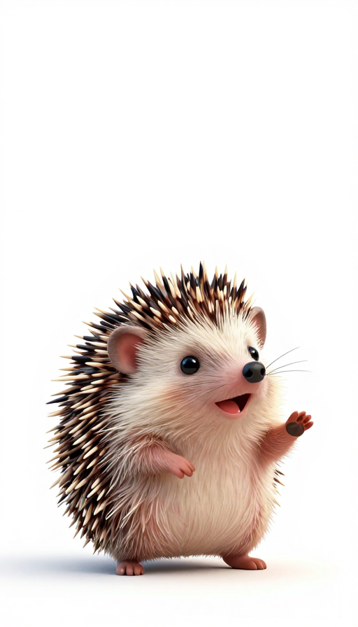 可爱小刺猬:温馨漫画绘本插图