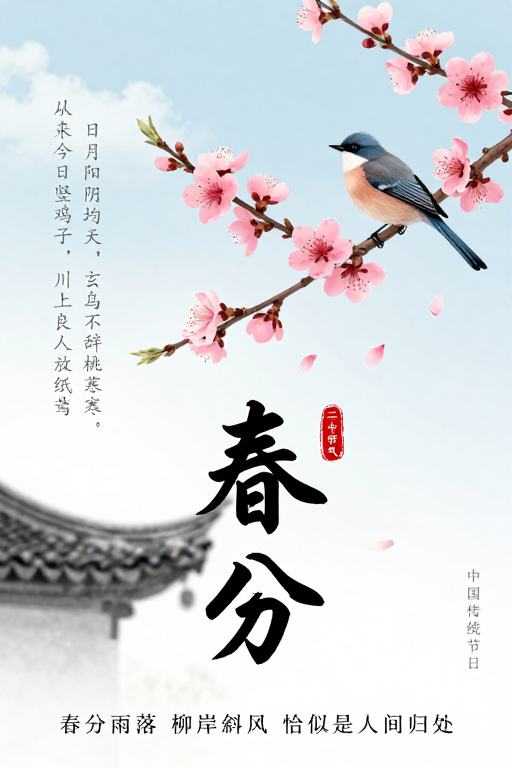 春分雅韵：水墨国风海报设计