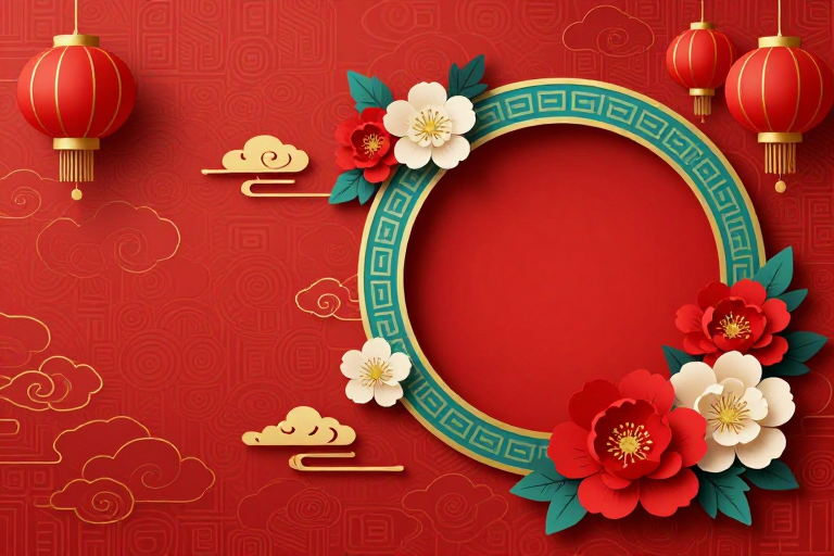 红金交织,传统节庆氛围浓郁的中国风背景图
