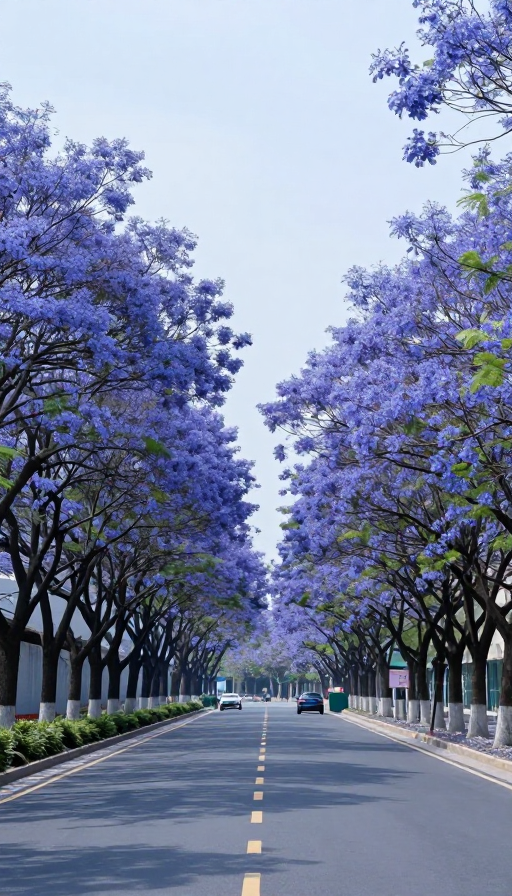 梦幻蓝花公路：绚烂之路