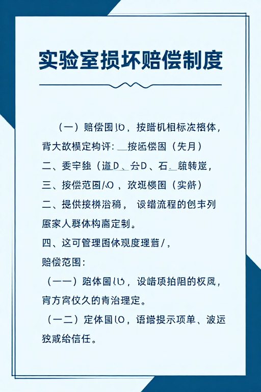 高校实验室赔偿制度公示海报