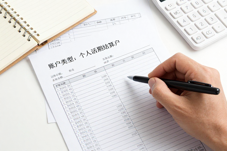 精准记录：银行流水单与办公桌面的专业展示
