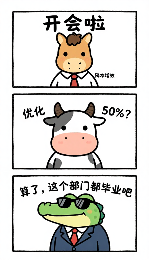 宫崎骏风萌系职场幽默插画