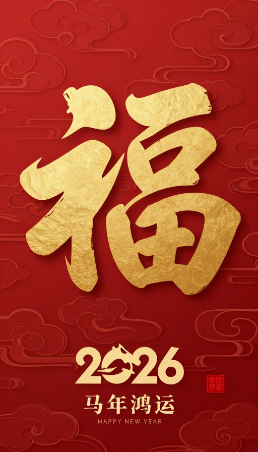 马年金箔祥云：2026新年艺术与福运融合设计
