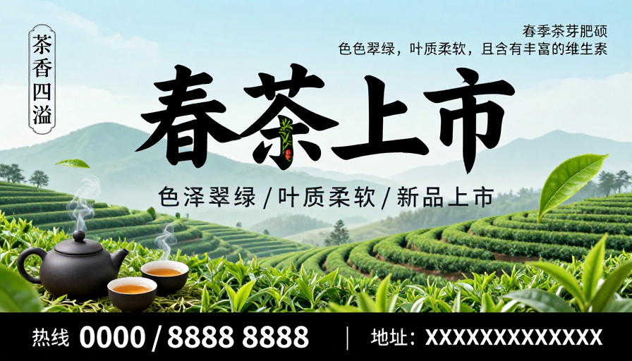 春茶上市:水墨韵味与现代设计的春日画卷