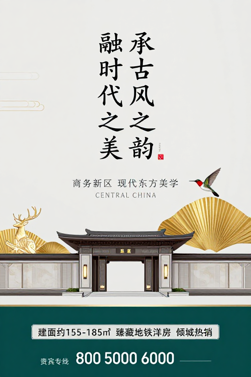简约新中式·承古融今·商务新区美学臻作