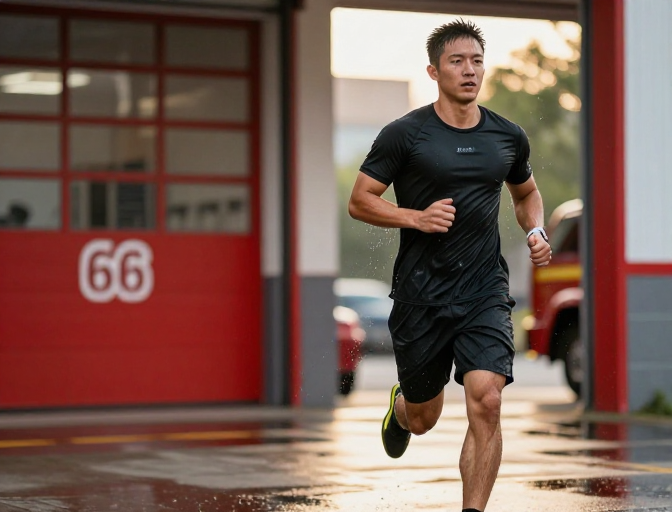 晨光中的消防勇士：奔跑于救援一线