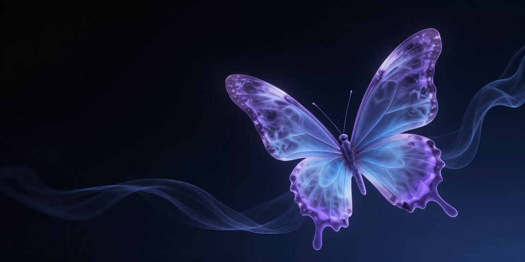 光影蝶舞：科技诗意的蓝梦幻境