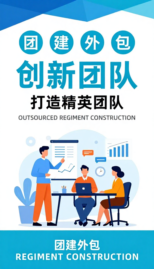 扁平化企业培训海报:创新团队与精英建设主题