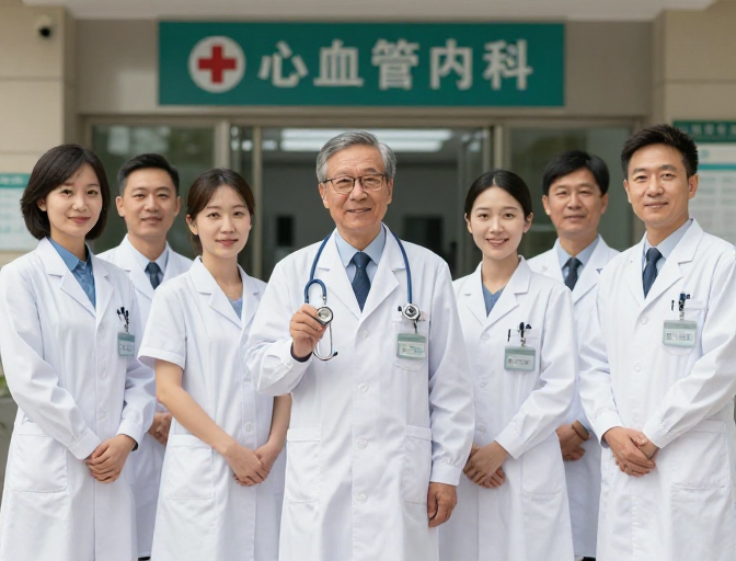 七位亚洲医护团队心血管内科合影