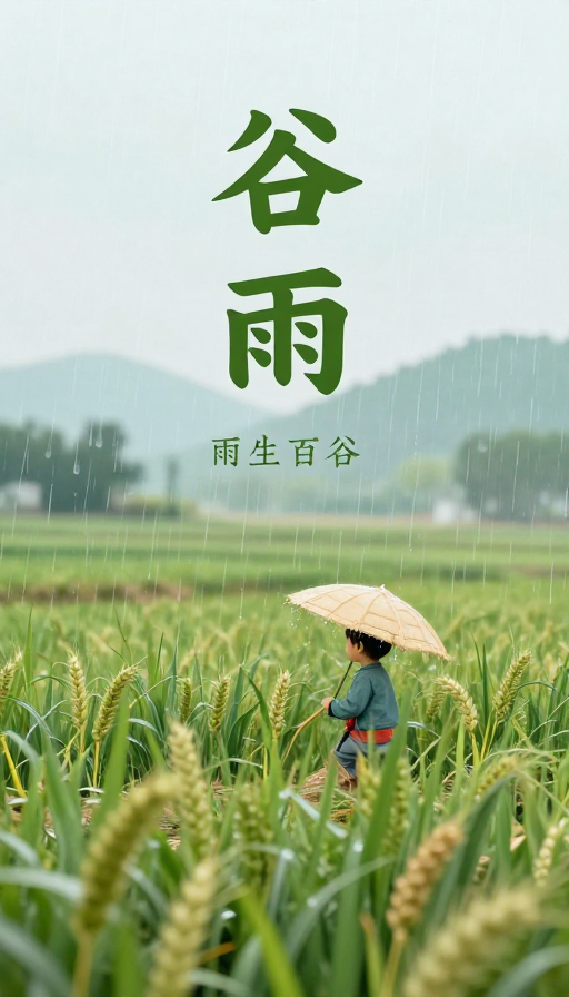 谷雨：雨润大地，谷穗丰收的农耕画卷