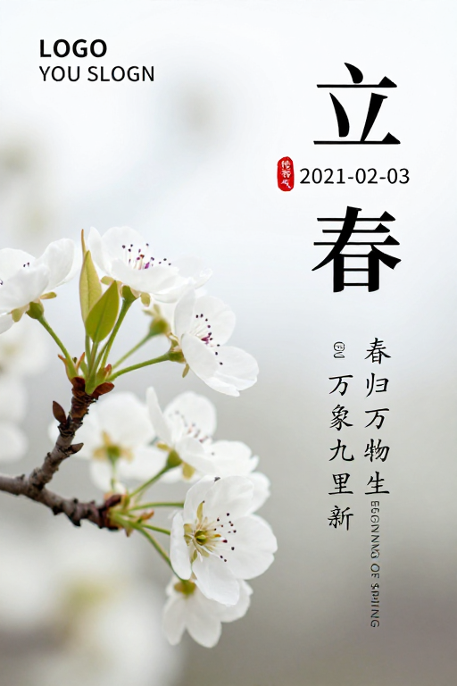 立春梨花·东方美学海报