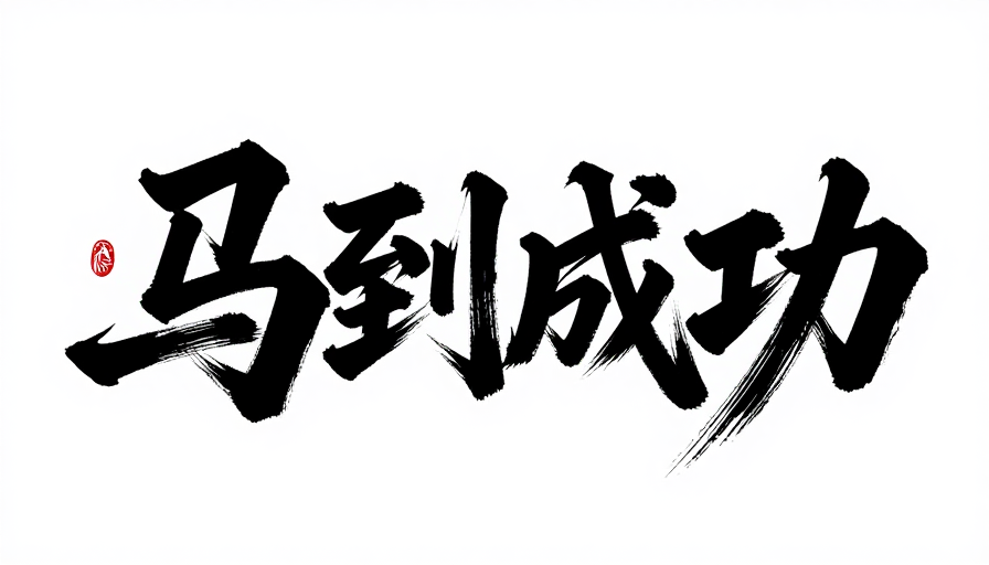 草书书法“马到成功”艺术字设计