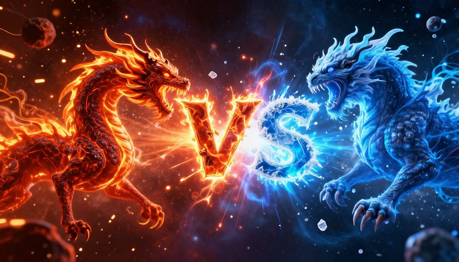 宇宙能量对撞:炽热与寒冰的视觉对决