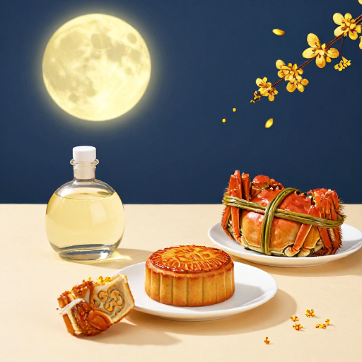 中秋三件套:传统美味与节日氛围的完美融合
