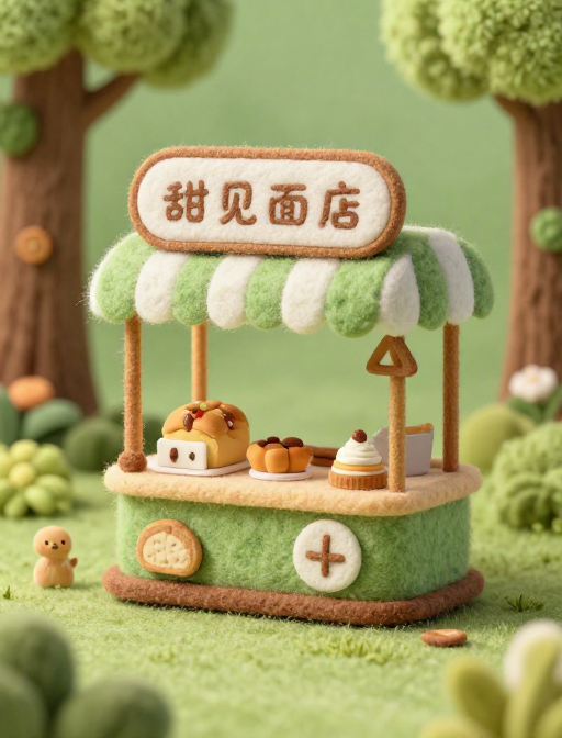 春日森林毛毡面包店微距摄影杰作