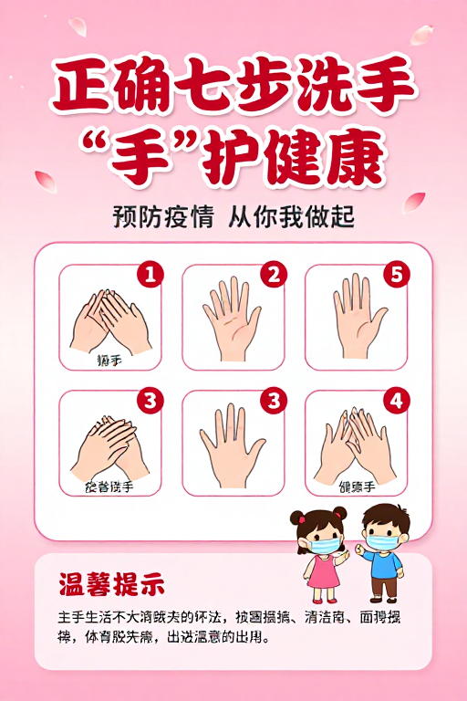 七步洗手法:手护健康,从心开始