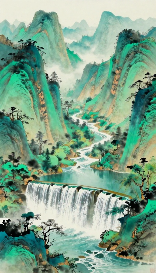 敦煌色染贵州山水：水墨画卷中的绝美自然秘境