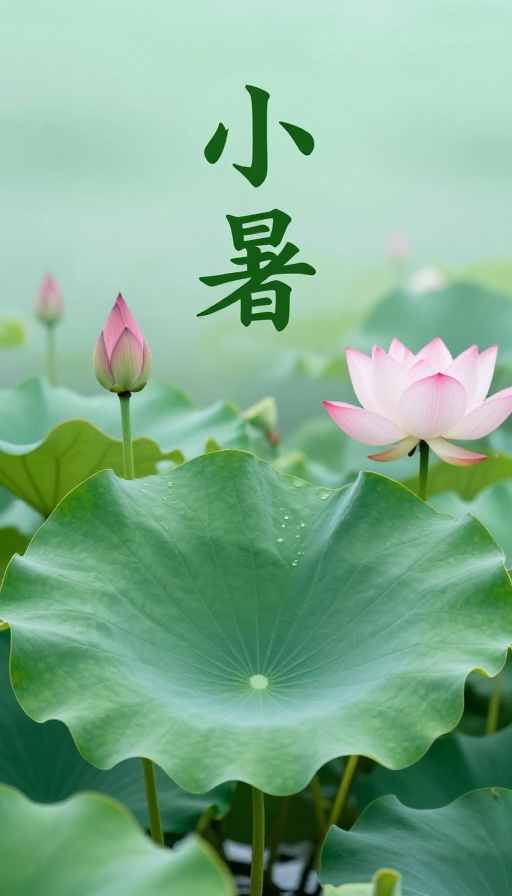 小暑到，翠叶清香，水墨荷塘定格时光