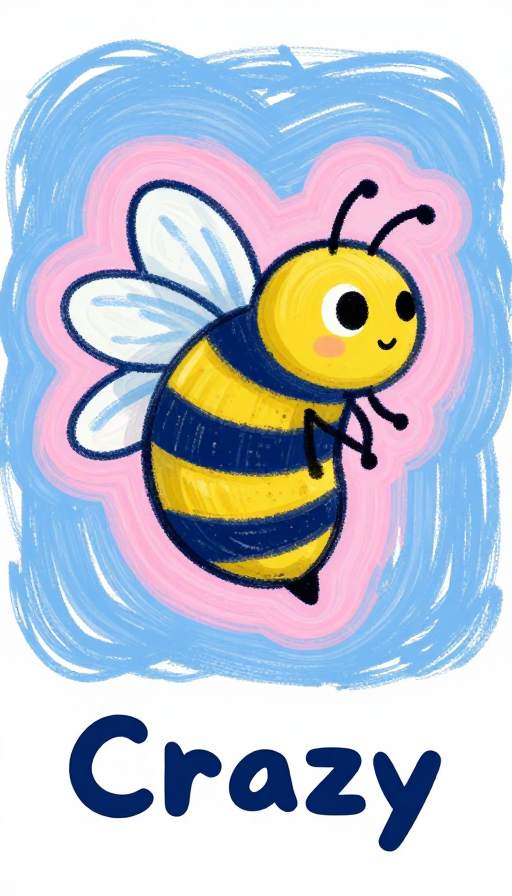 朋克风蜜蜂童趣插画:诙谐梦幻的视觉杰作
