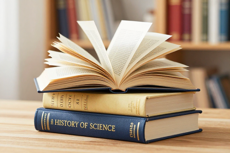 知识传承:科学历史哲学书卷的静谧时光