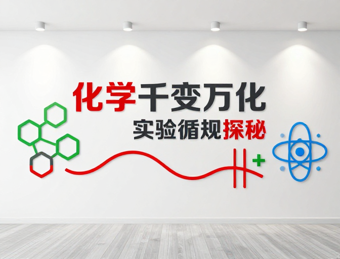 现代简约化学文化墙设计