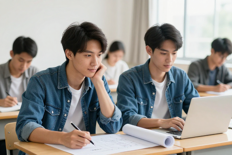 专注协作:大学生工程课堂实景光感