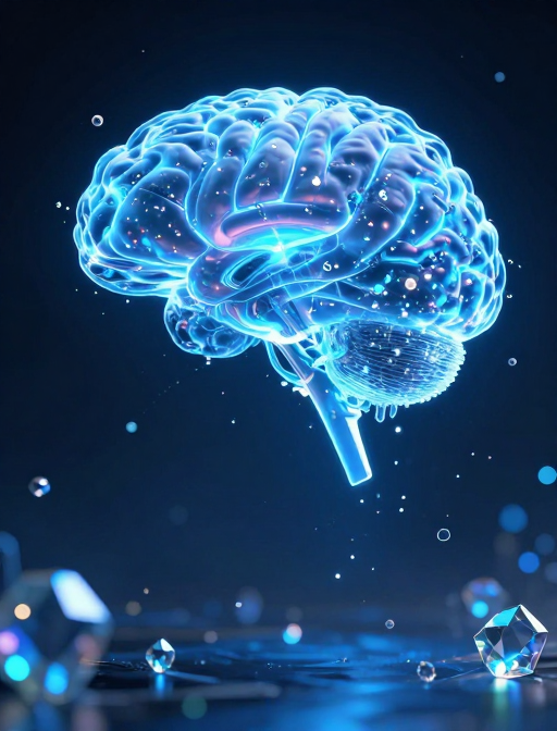 能量晶体中的数字大脑：科幻超现实科技爆发