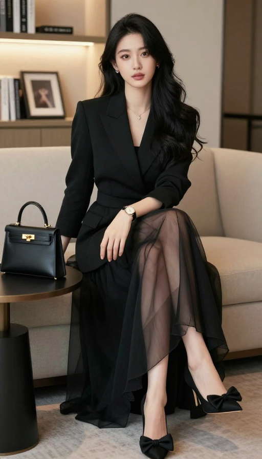 优雅中国女性：奢华风室内人像