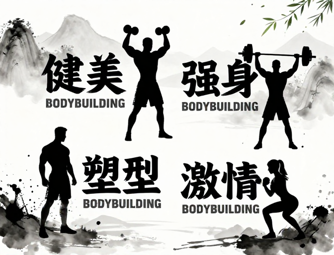 水墨健身:传统意境与力量美学的现代海报艺术