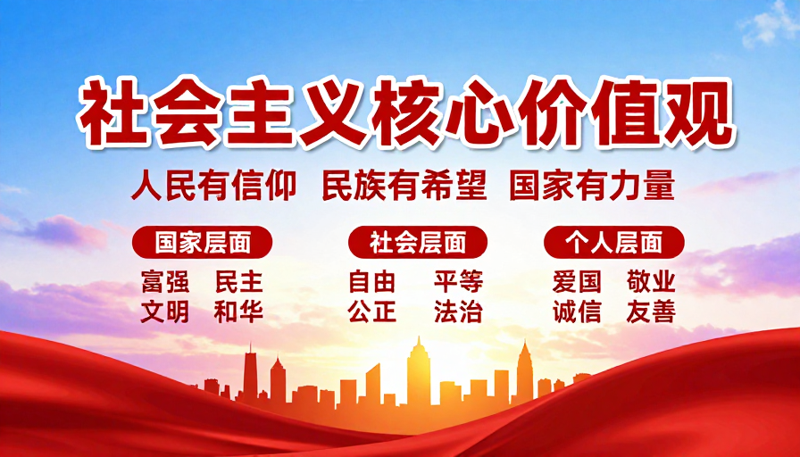 社会主义核心价值观主题艺术海报