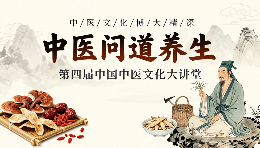 中医养生文化：古典水墨风海报设计