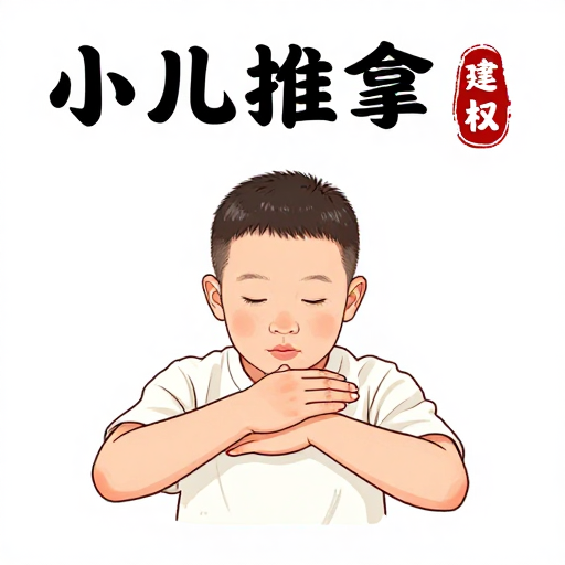传统中医小儿推拿手绘艺术插画