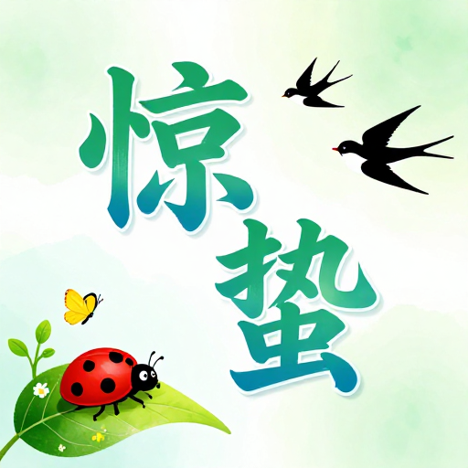 清新浪漫惊蛰春色海报设计