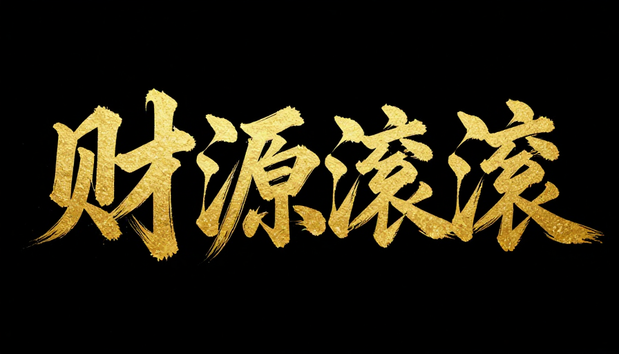 金墨飞舞财源至:书法财富艺术海报
