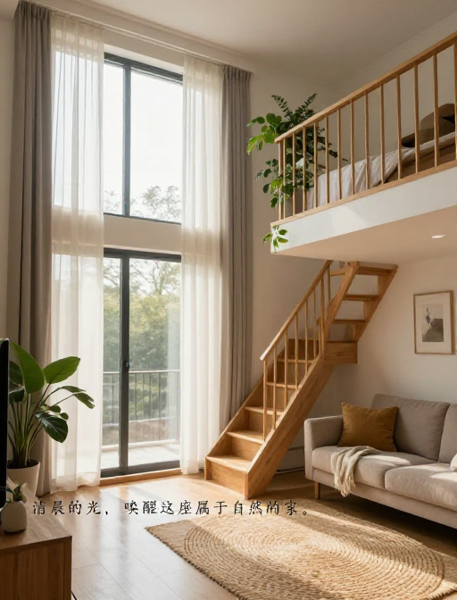 晨光唤醒复式公寓:自然与现代的温馨居所