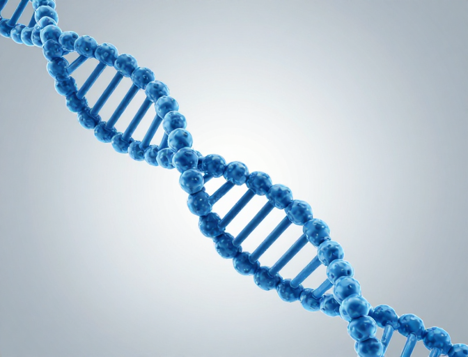 蓝光精准DNA分子结构高清摄影