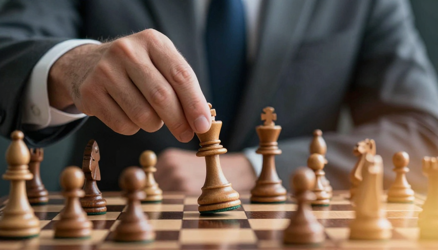 深蓝商务国际象棋决策象征