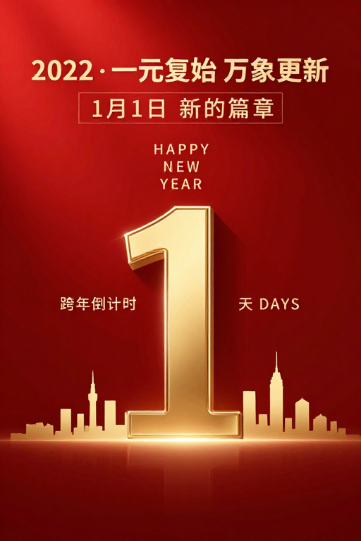 金红新年贺图,彰显庄重与希望