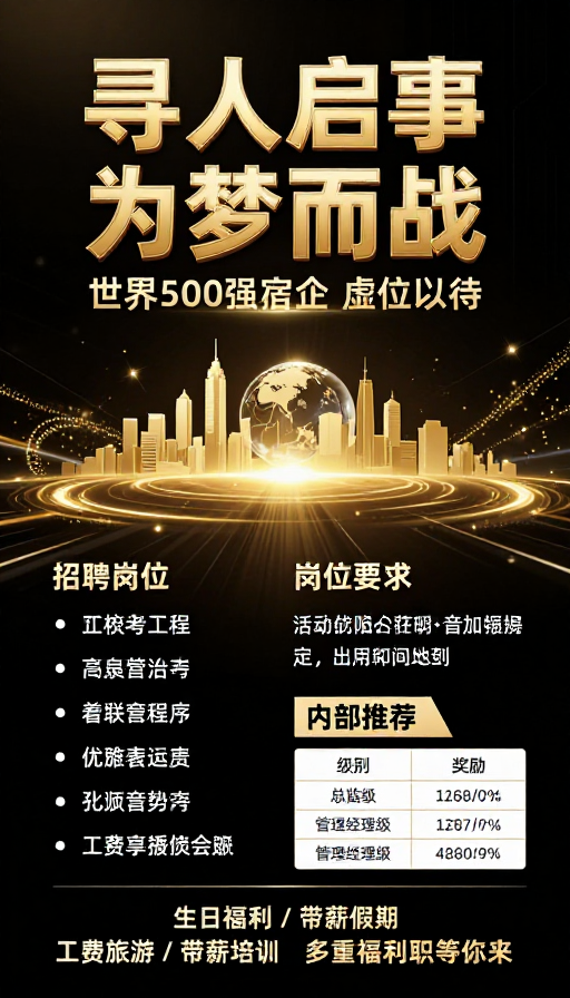 高端求职：世界500强房企精英招募令